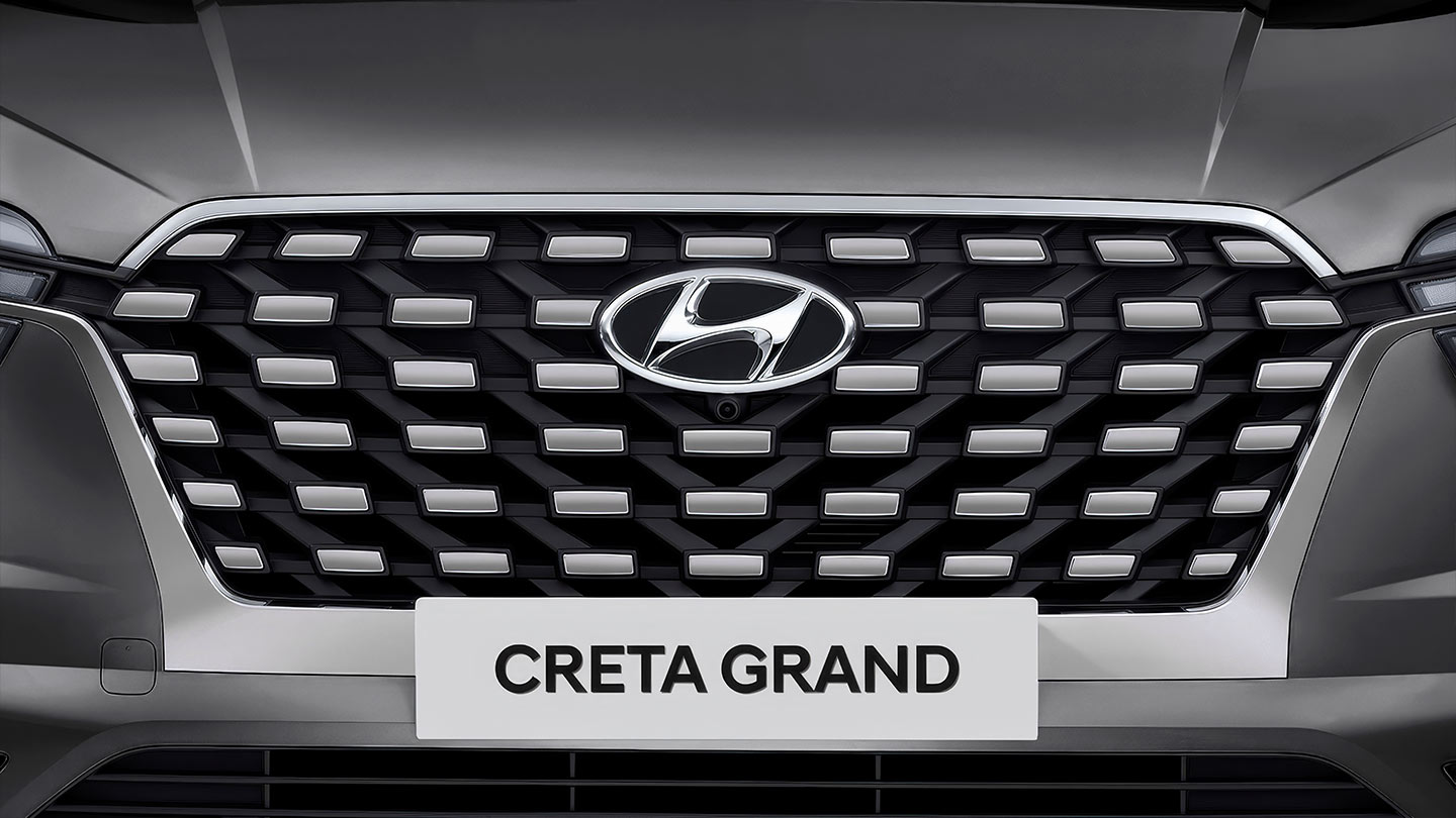 Parrilla en Hyundai Creta Grand color plata
