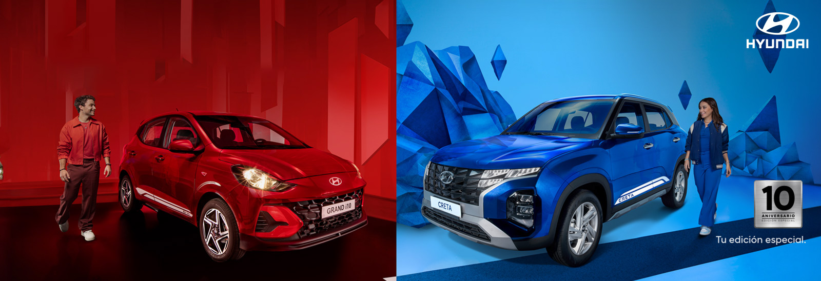 Para festejar su décimo aniversario en México, Hyundai anuncia la llegada de ediciones limitadas para sus modelos más vendidos, Creta y Grand i10 HB. Estos vehículos integran detalles de diseño distintivos de la celebración y su venta estará limitada a un total de 200 unidades.