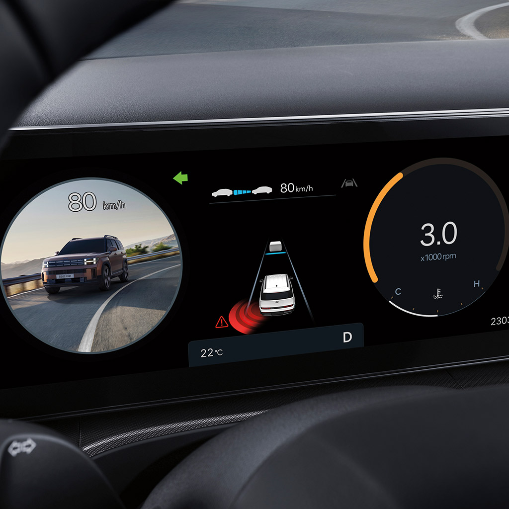 Head-up Display (HUD)  en la nueva Santa Fe 2025